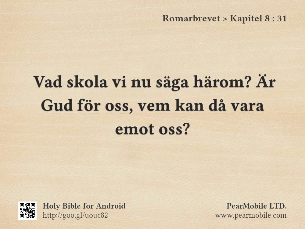 Romarbrevet, Kapitel 8:31